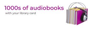 1000s of audiobooks free with your library card